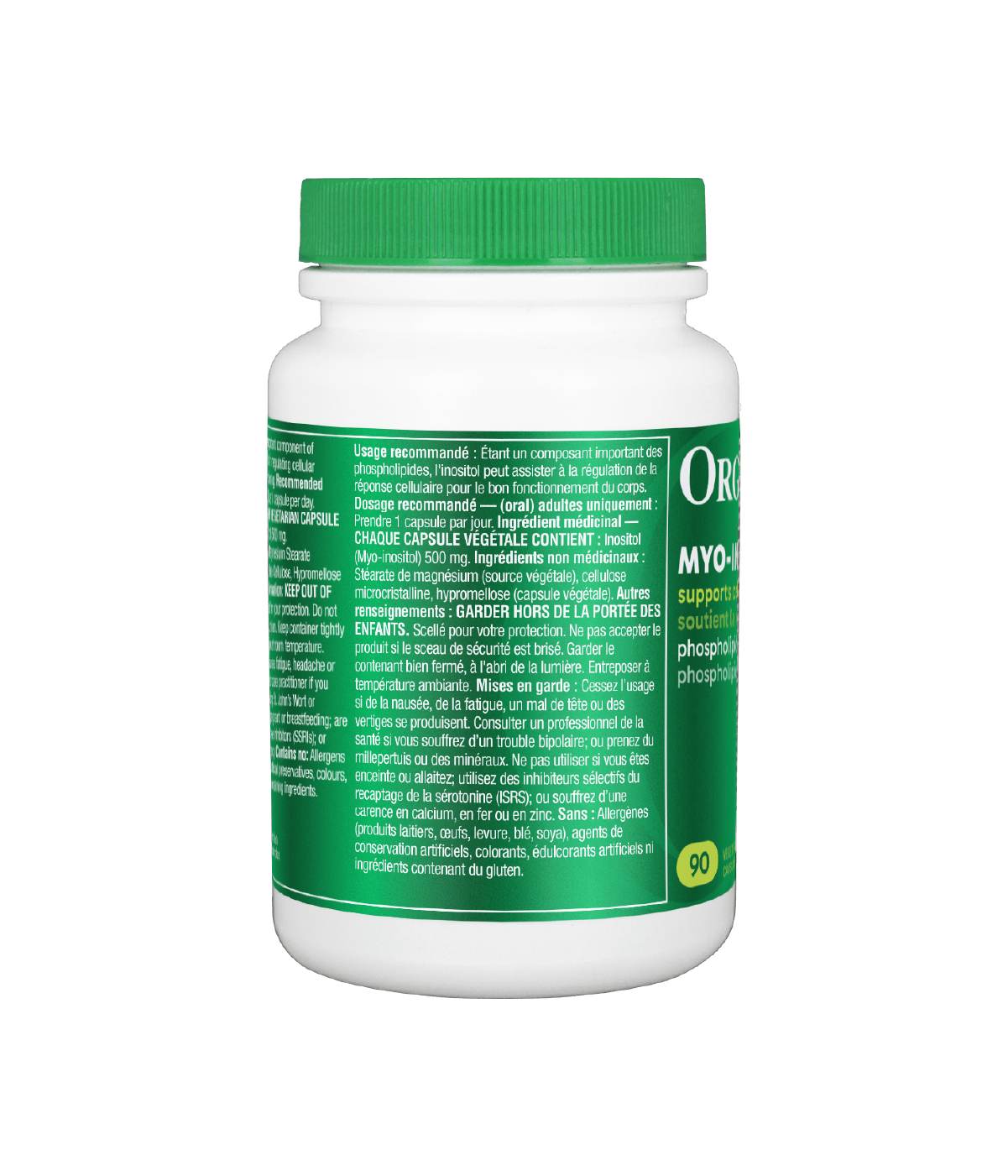 Inositol (Myo - Inositol) - 90 Vcaps - Organika Health Products
