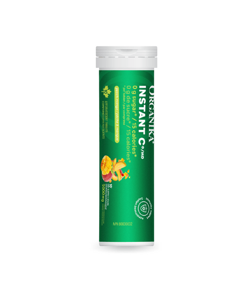 Instant C Effervescent with Stevia - Peach Mango - Organika Health Products