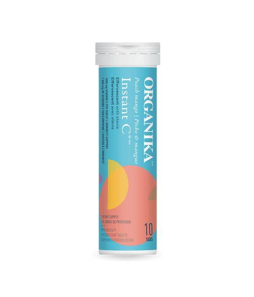 Instant C Effervescent with Stevia - Peach Mango - Organika Health Products