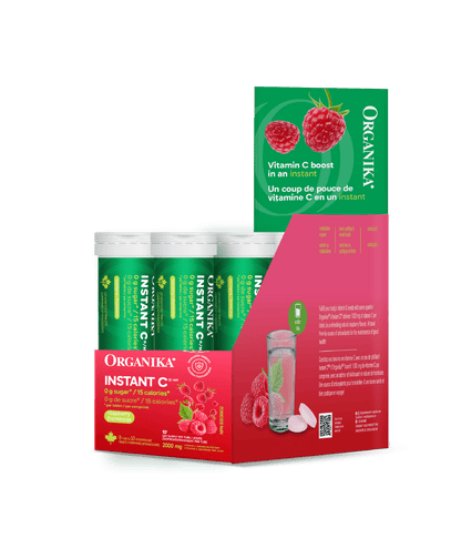 Instant C Effervescent with Stevia - Peach Mango - Organika Health Products