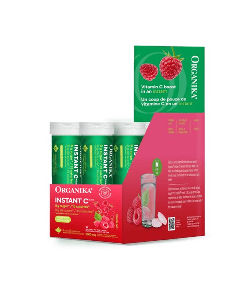 Instant C Effervescent with Stevia - Peach Mango - Organika Health Products