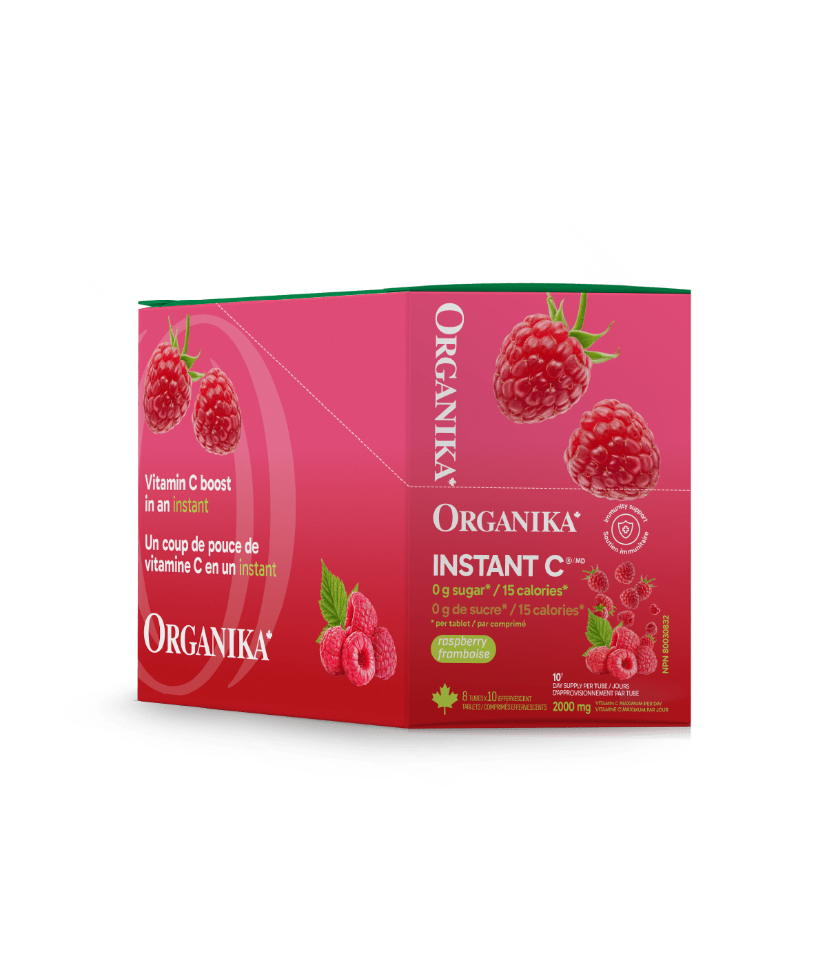 Instant C Effervescent with Stevia - Peach Mango - Organika Health Products
