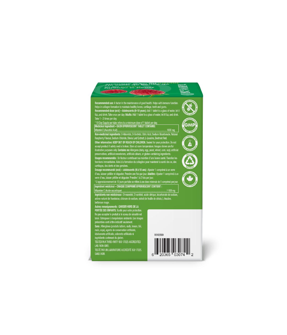 Instant C Effervescent with Stevia - Peach Mango - Organika Health Products