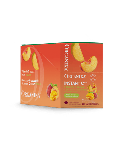 Instant C Effervescent with Stevia - Peach Mango - Organika Health Products
