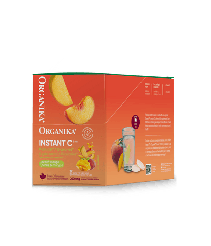 Instant C Effervescent with Stevia - Peach Mango - Organika Health Products