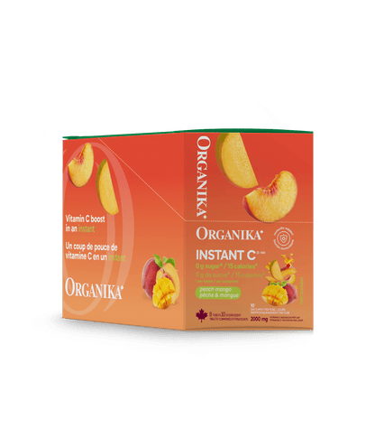 Instant C Effervescent with Stevia - Peach Mango - Organika Health Products