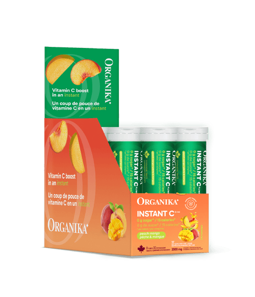 Instant C Effervescent with Stevia - Peach Mango - Organika Health Products