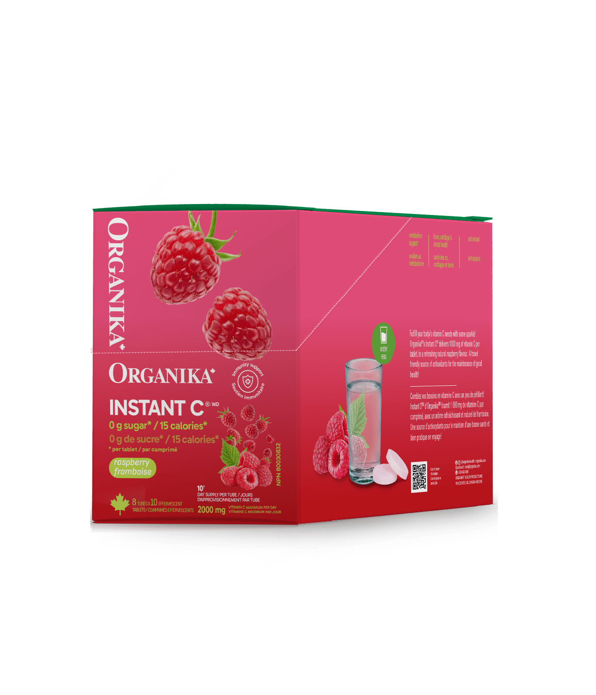 Instant C Effervescent with Stevia - Peach Mango - Organika Health Products