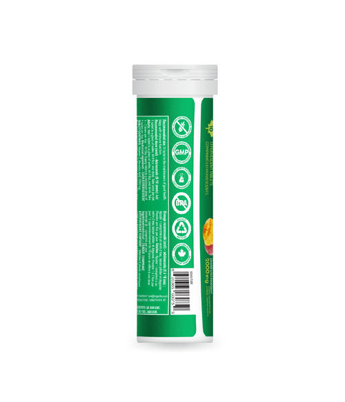 Instant C Effervescent with Stevia - Peach Mango - Organika Health Products