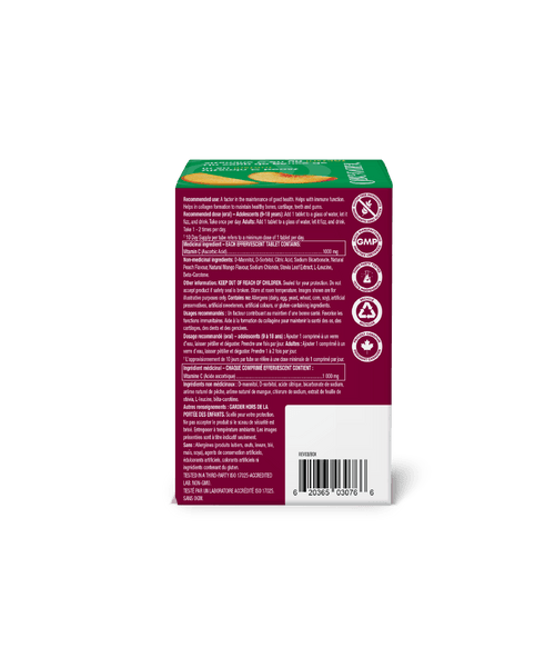 Instant C Effervescent with Stevia - Peach Mango - Organika Health Products