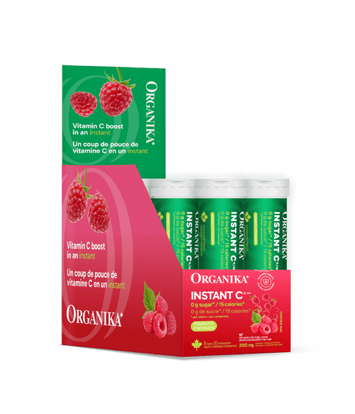 Instant C Effervescent with Stevia - Raspberry - Organika Health Products