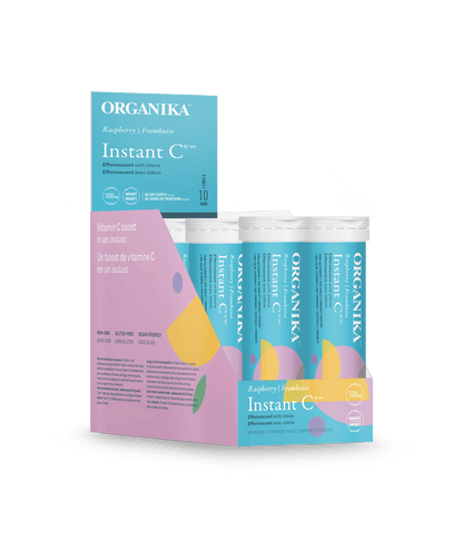 Instant C Effervescent with Stevia - Raspberry - Organika Health Products