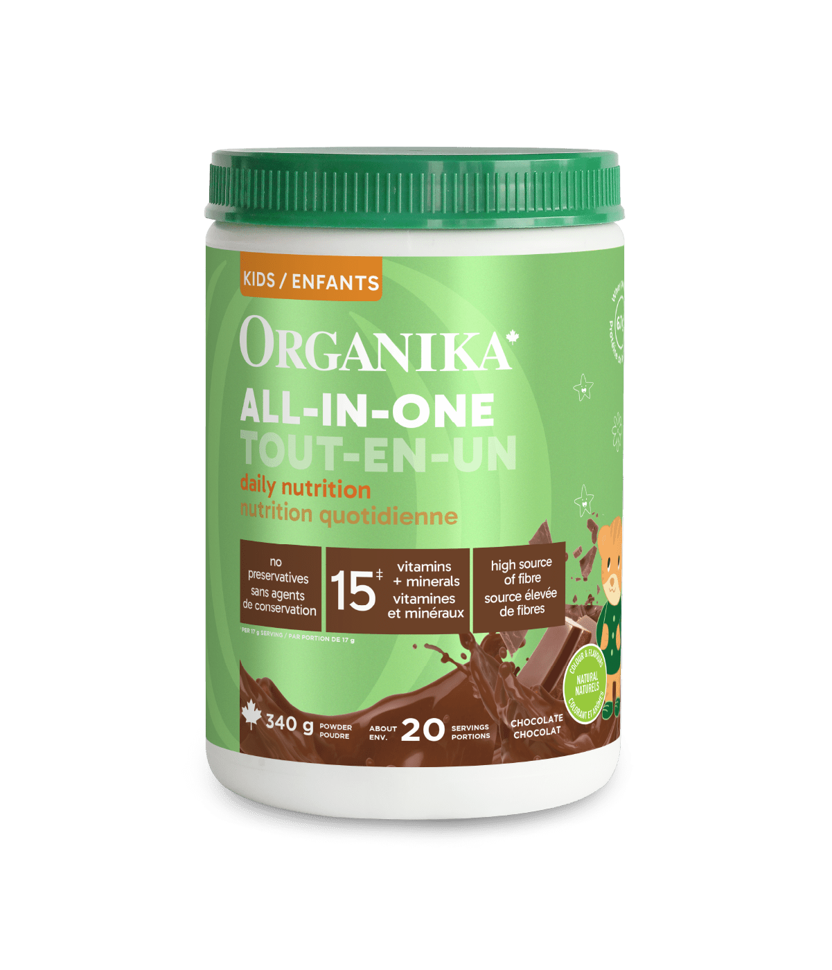 Kids All - In - One Daily Nutrition - Chocolate - 340 g - Organika Health Products