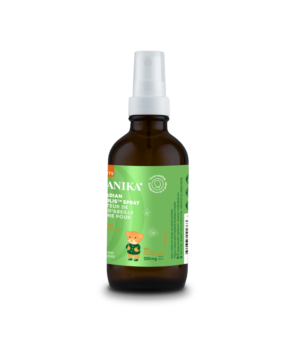 Kids Canadian Bee Propolis Spray with Elderberry - 30 ml - Organika Health Products
