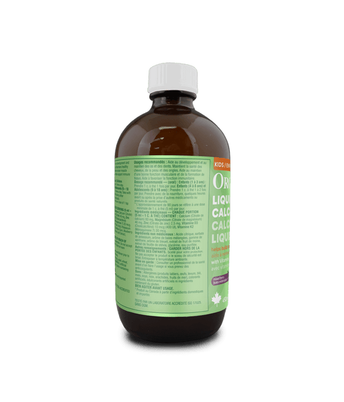 Kids Liquid Calcium Plus with Vitamins D3 & K2 - Mixed Berry - Organika Health Products