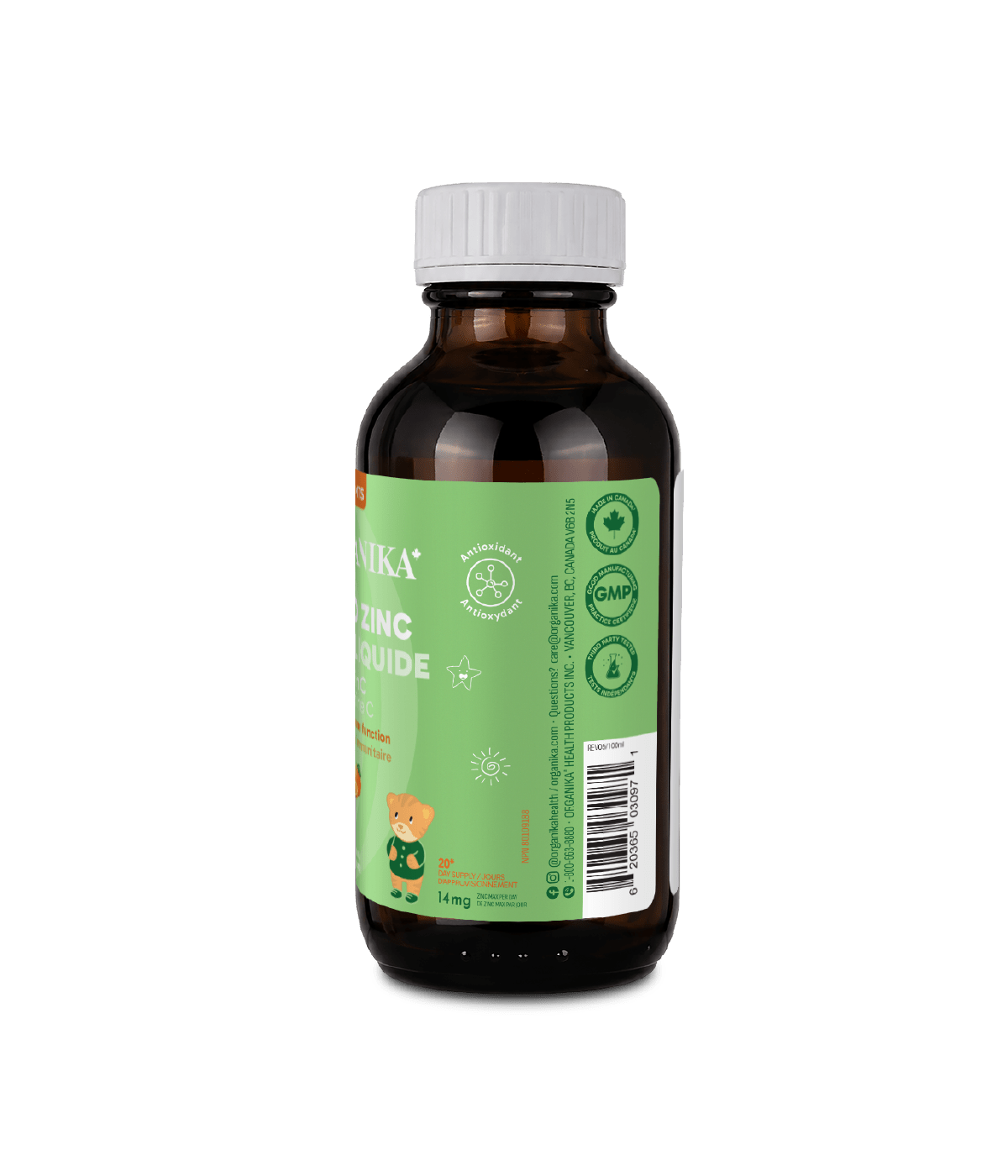 Kids Liquid Zinc with Vitamin C - 100 ml - Organika Health Products