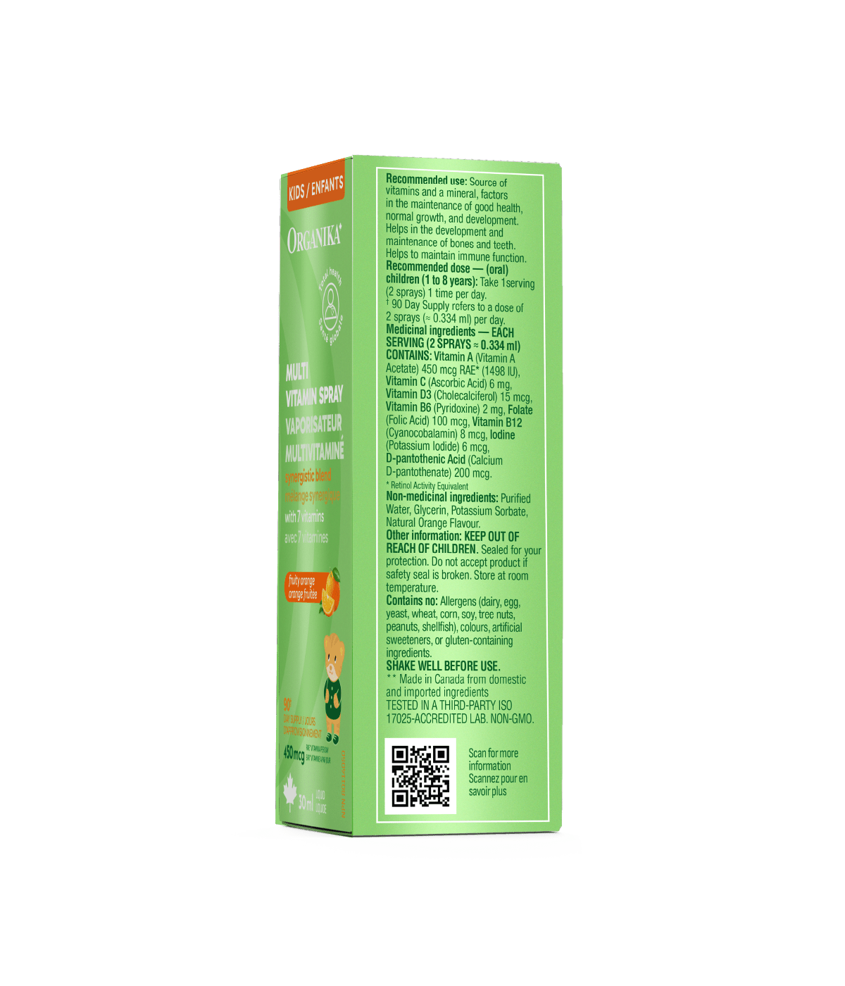 Kids Multi Vitamin Spray - 30 ml - Organika Health Products