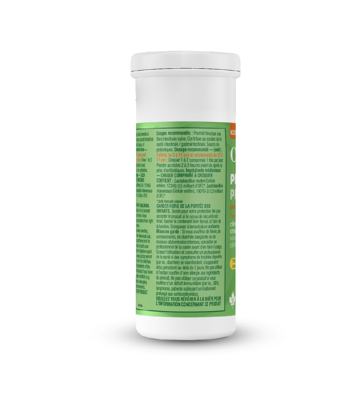Kids Probiotic Chewable Tablets - 30 tablets - Organika Health Products