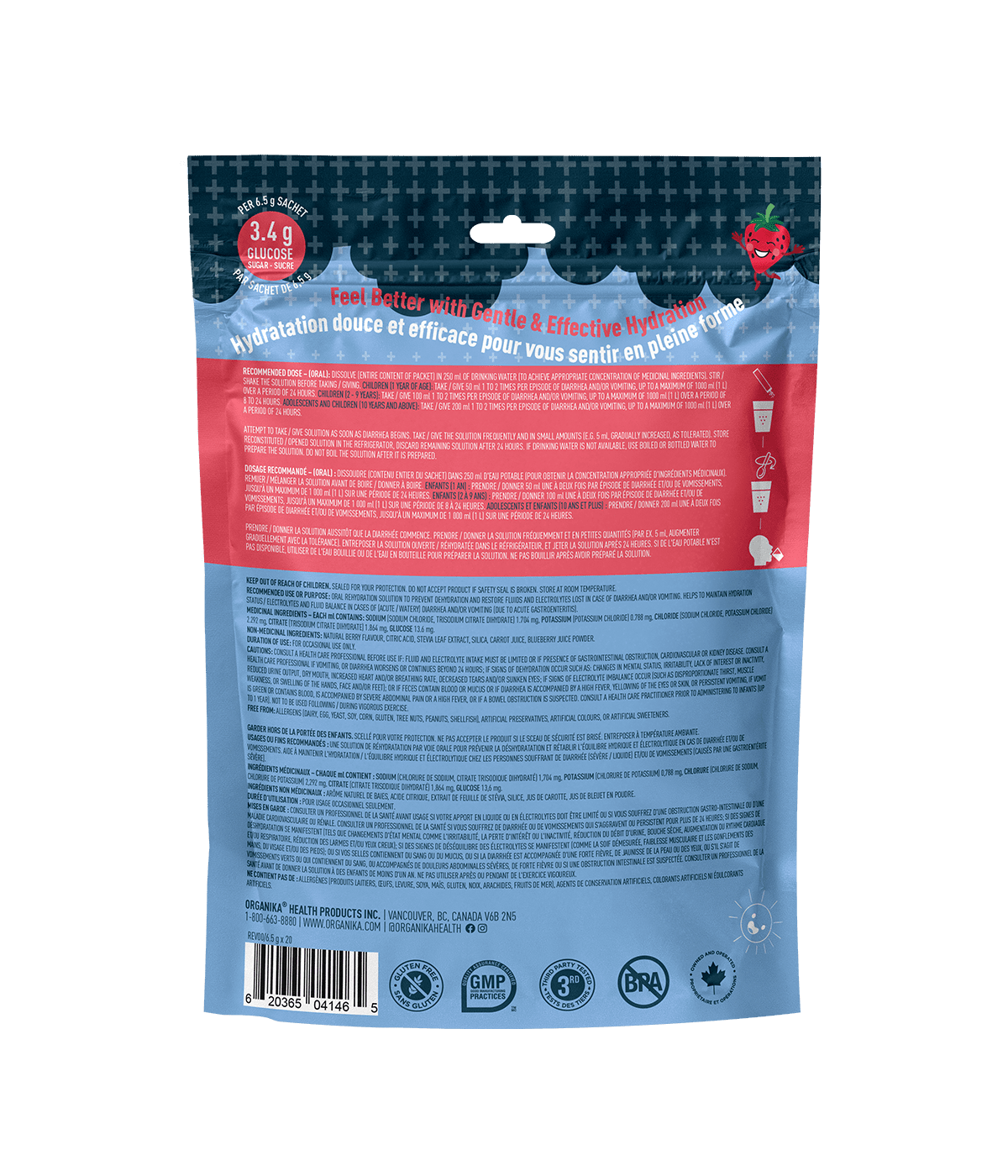 Kids Replenish Electrolytes (Isotonic) - 20 Pack Pouch - Organika Health Products
