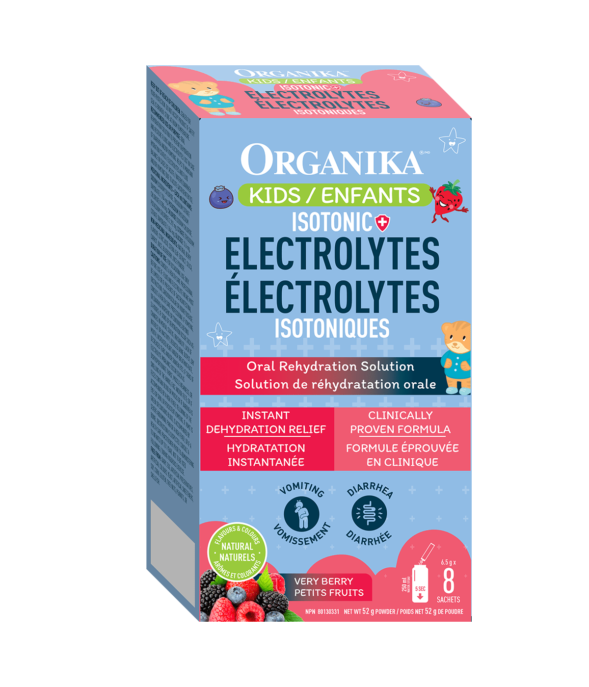 Kids Replenish Electrolytes (Isotonic) - 8 Pack Box - Organika Health Products