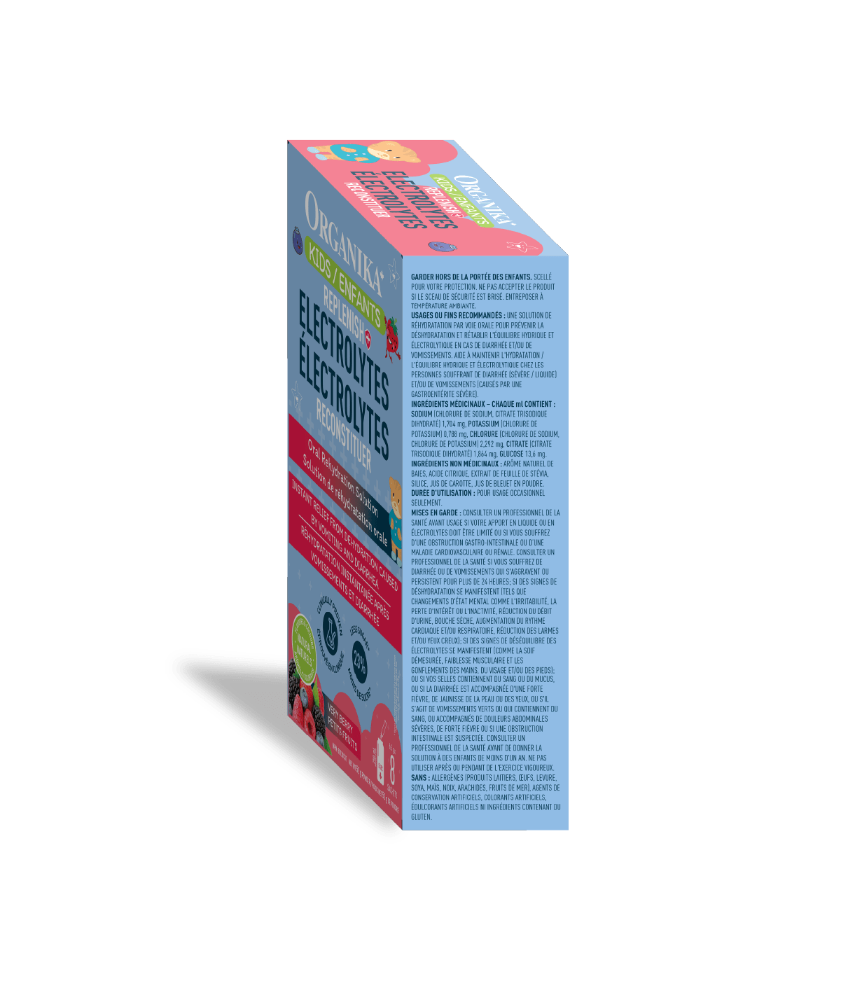 Kids Replenish Electrolytes (Isotonic) - 8 Pack Box - Organika Health Products