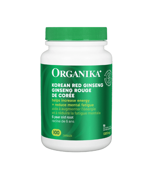 Korean Red Ginseng - 100 Caps - Organika Health Products