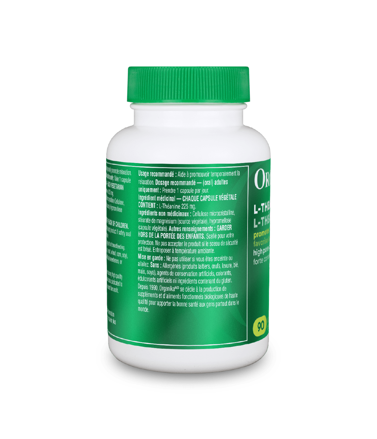 L - Theanine - 90 Vcaps - Organika Health Products