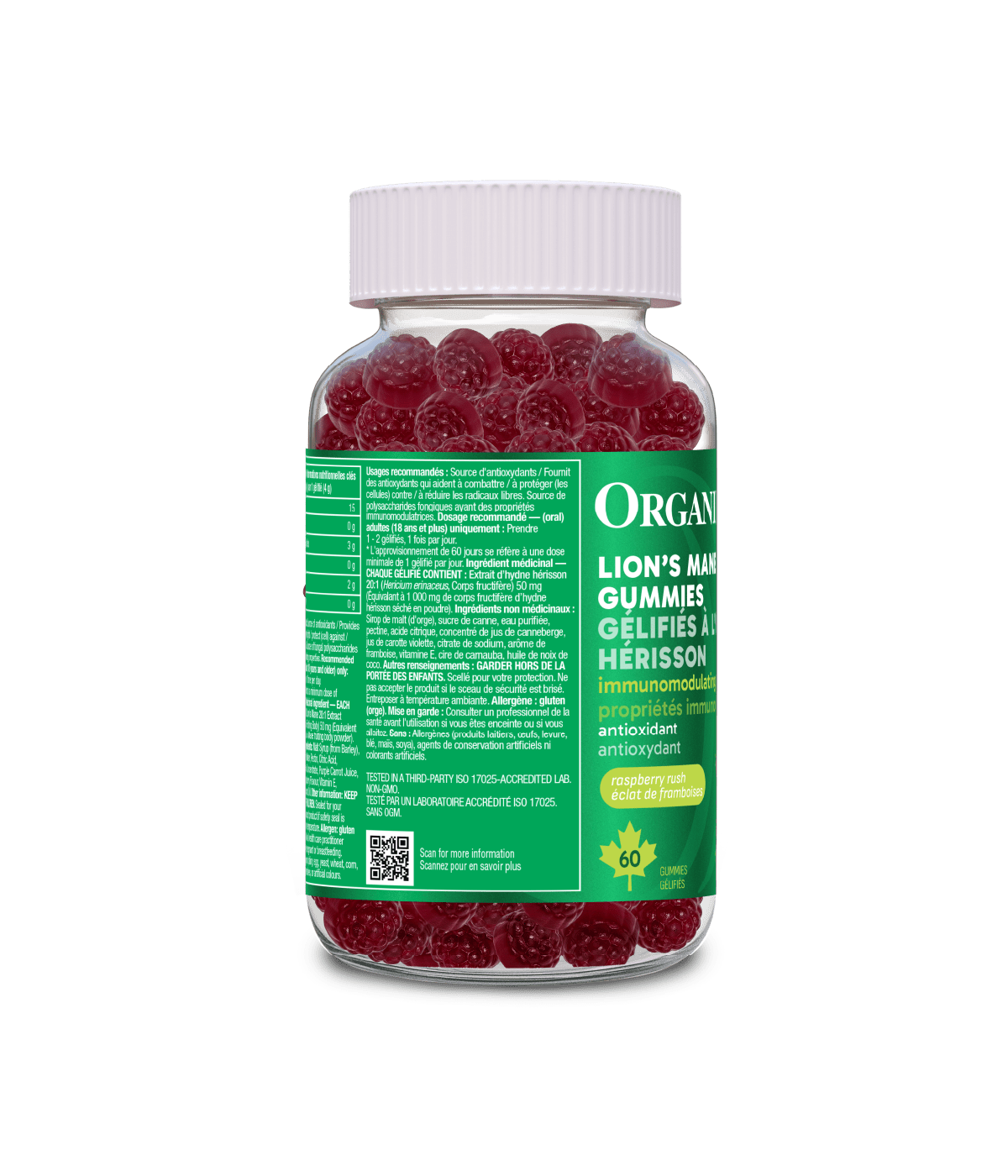 Lion's Mane Gummies - 60 Gummies - Organika Health Products