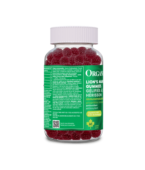 Lion's Mane Gummies - 60 Gummies - Organika Health Products