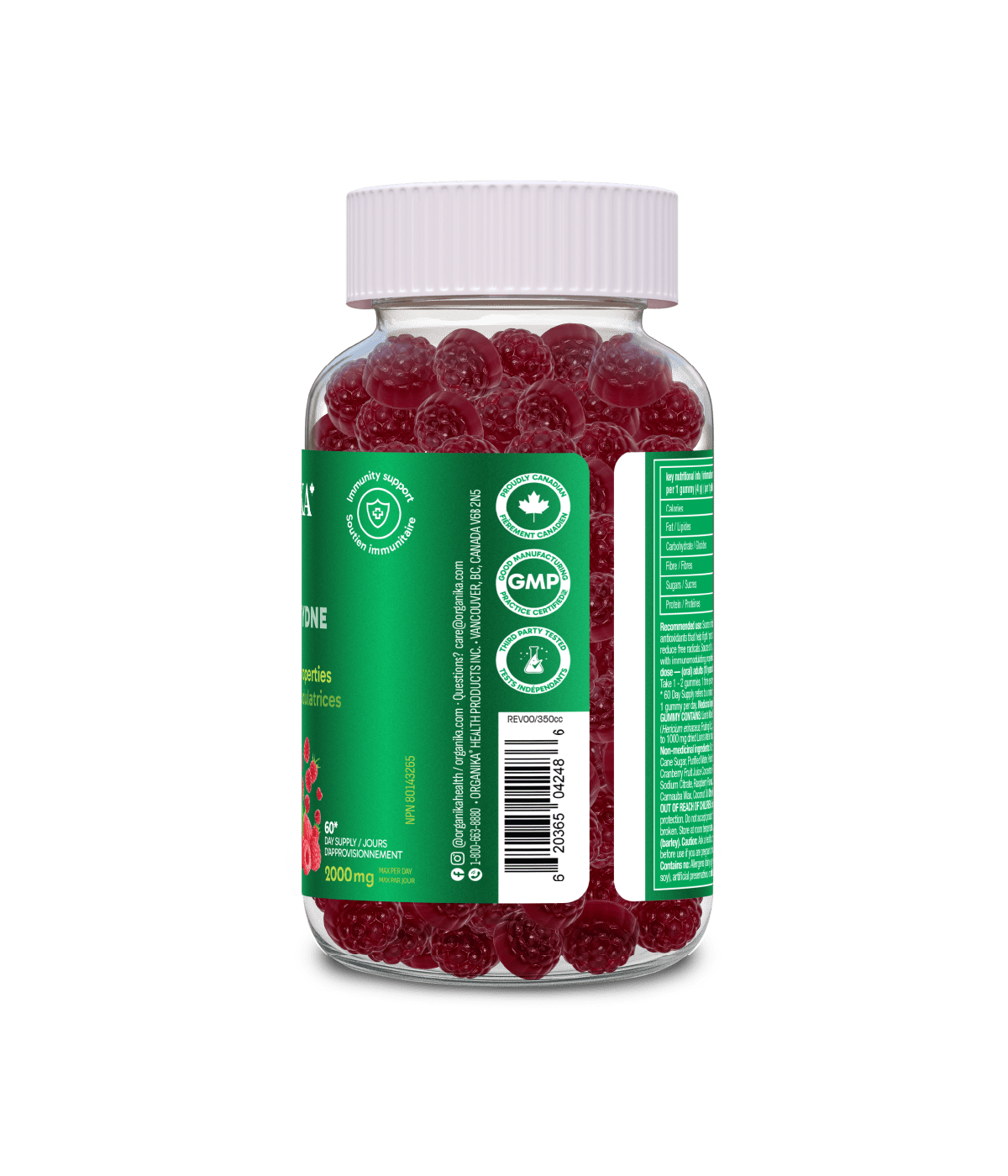 Lion's Mane Gummies - 60 Gummies - Organika Health Products