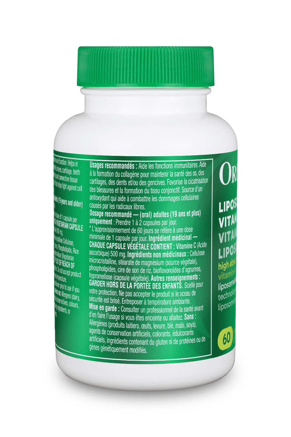 Liposomal Vitamin C - 60 Vcaps - Organika Health Products