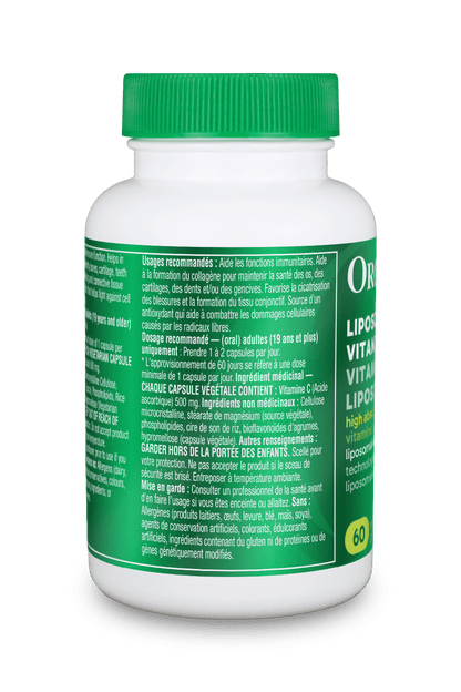 Liposomal Vitamin C - 60 Vcaps - Organika Health Products