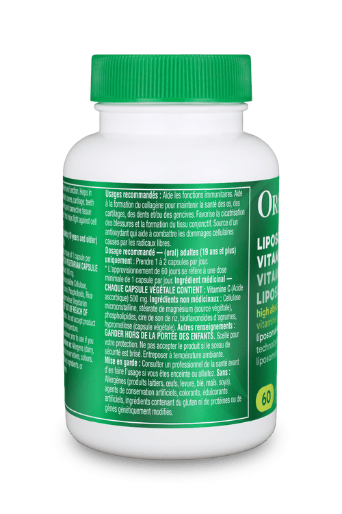 Liposomal Vitamin C - 60 Vcaps - Organika Health Products