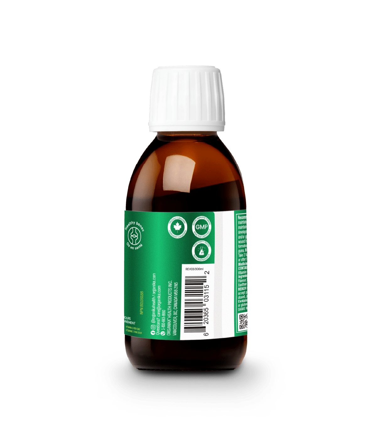 Liquid Zinc & Vitamin C - 300 ml - Organika Health Products