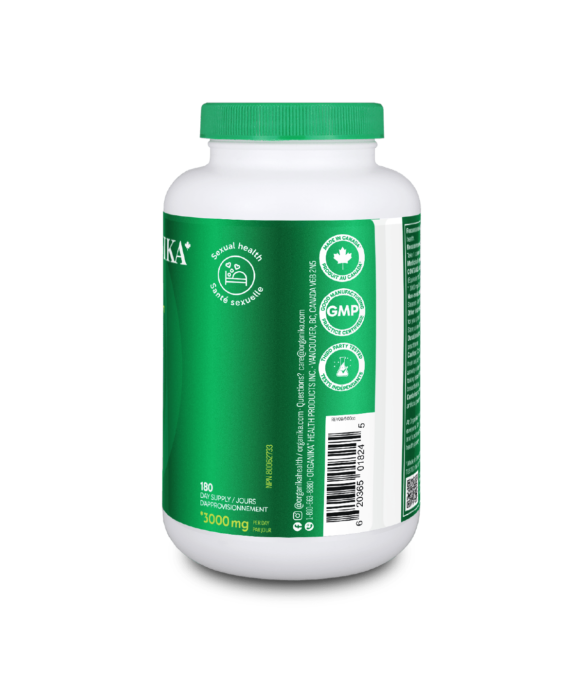 Maca Capsules - 180 Vcaps - Organika Health Products