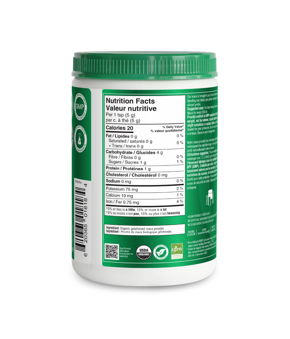 Maca Powder - 400 g - Organika Health Products