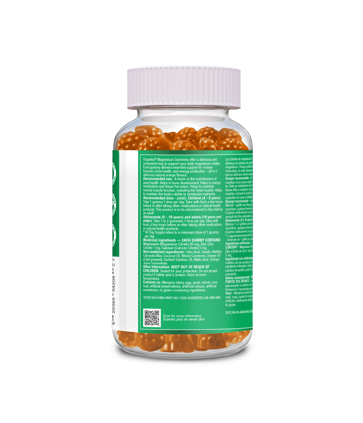 Magnesium Gummies - 90 Gummies - Organika Health Products