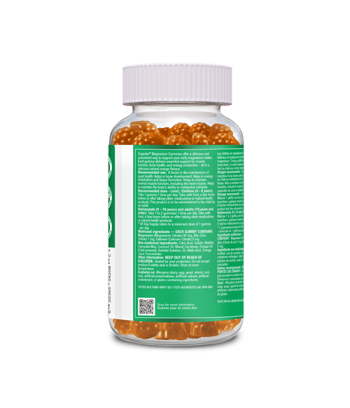 Magnesium Gummies - 90 Gummies - Organika Health Products