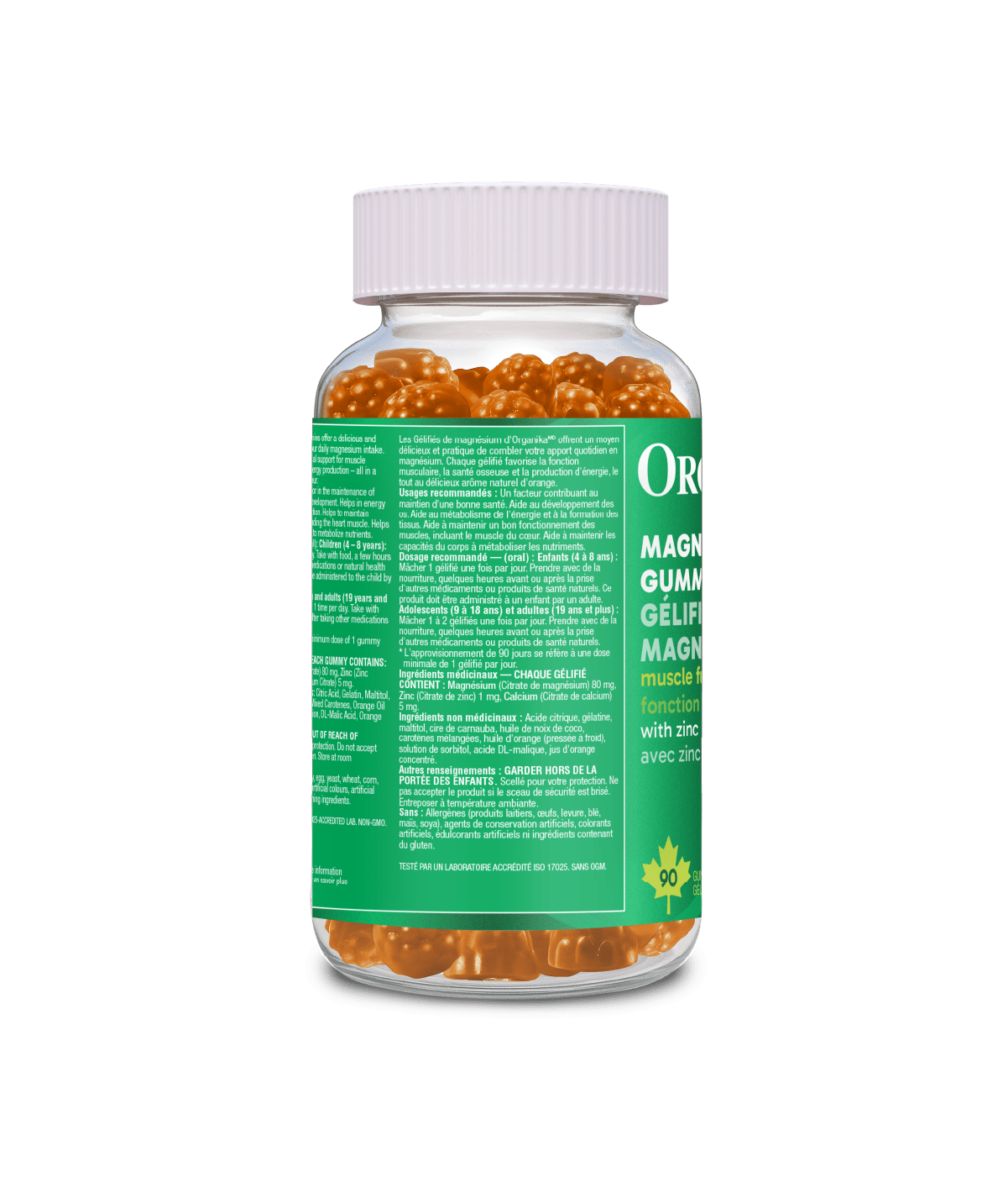 Magnesium Gummies - 90 Gummies - Organika Health Products
