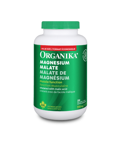 Magnesium Malate - 230 vegetarian capsules - Organika Health Products