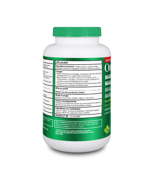 Magnesium Malate - 230 vegetarian capsules - Organika Health Products