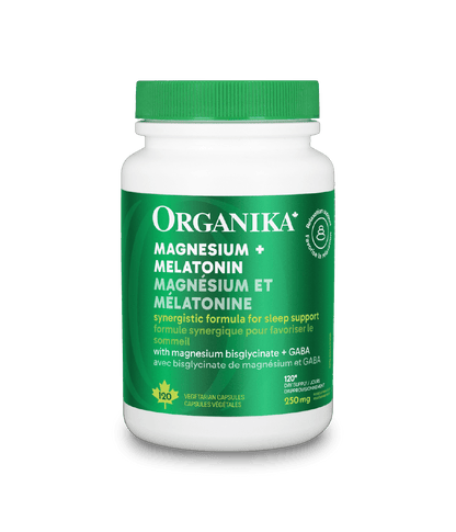 Magnesium + Melatonin - 120 vegetarian capsules - Organika Health Products