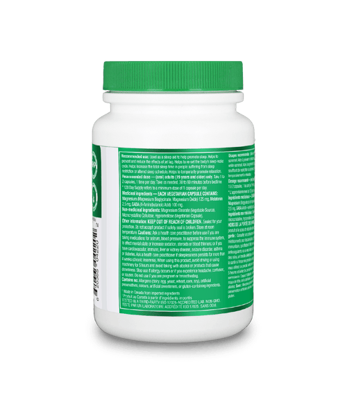 Magnesium + Melatonin - 120 vegetarian capsules - Organika Health Products