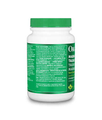 Magnesium Taurate - 180 vegetarian capsules - Organika Health Products