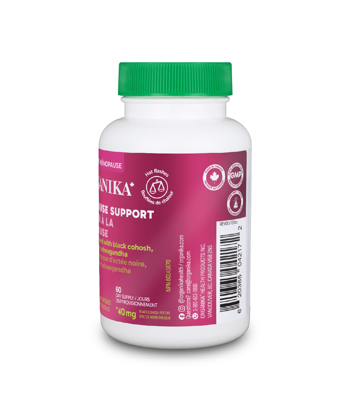 Menopause Support - 60 Vcaps - Organika Health Products