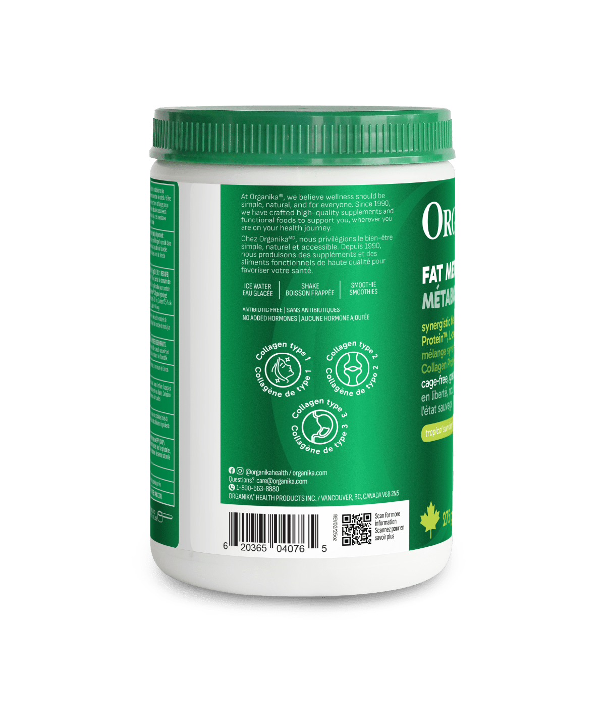 Metaboost Fat Metabolizing Complex Powder - Tangy - Sweet Grapefruit - Organika Health Products