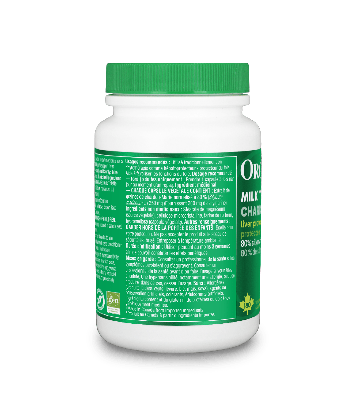 Milk Thistle - 180 Vcaps - Organika Health Products