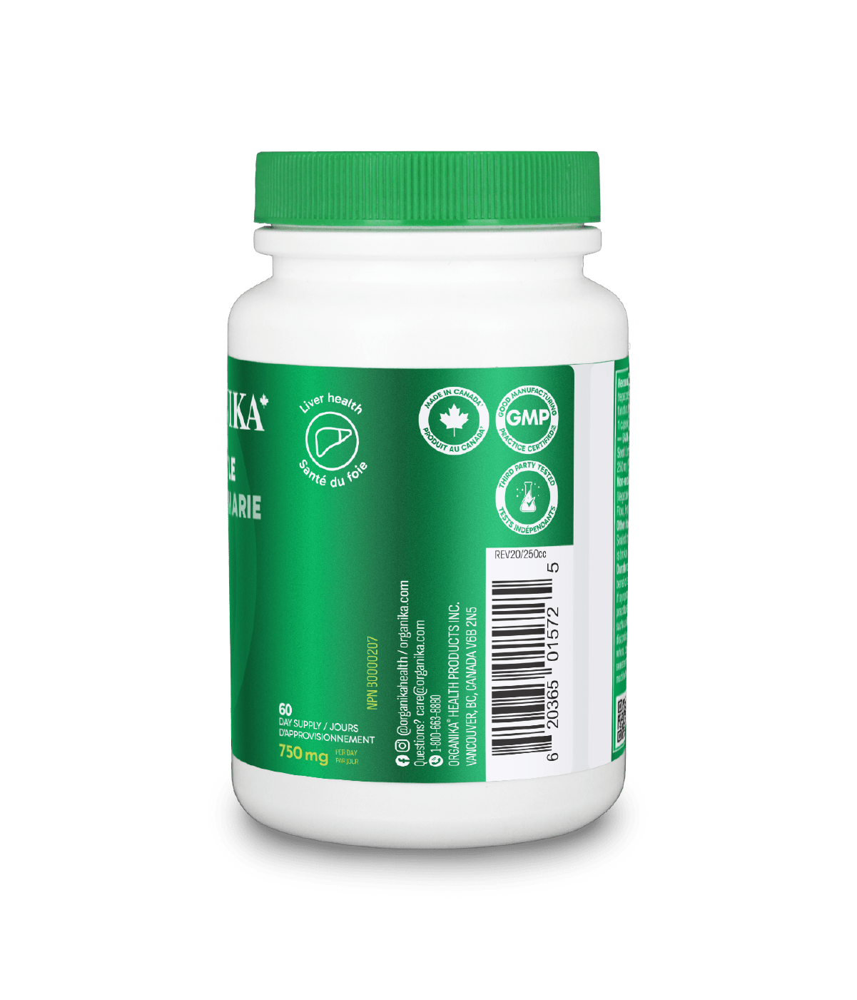 Milk Thistle - 180 Vcaps - Organika Health Products