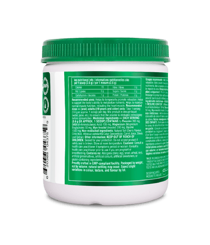 Mind Calm Powder with Magnesium Bisglycinate & L-Theanine - Montmorency Cherry - Organika Health Products