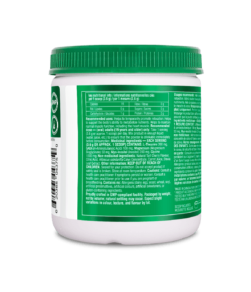 Mind Calm Powder with Magnesium Bisglycinate & L-Theanine - Montmorency Cherry - Organika Health Products